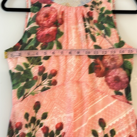 Pankaj Nidhi pink with rose handkerchief dress size 6 - Picture 5 of 6